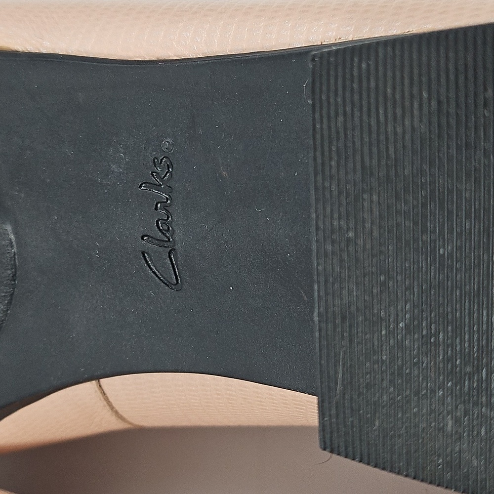 Clarks Artisan Keesha Rosa Leather Pink & Black Snakeskin Cap Toe Slip On Flat - Picture 14 of 16